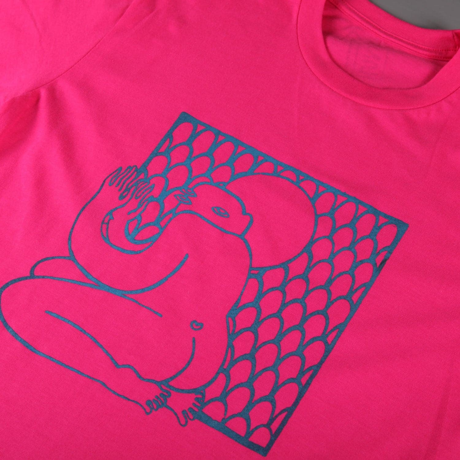 2SOFTiez 'Tiny Heart Lady' T-Shirt (Super Pink) - Image 2