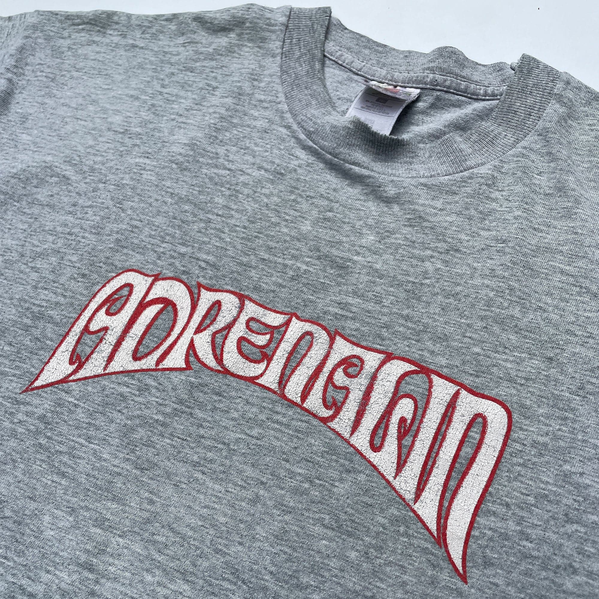 Adrenalin 'Adrenalin logo' Single Stitched T-Shirt (Heather Grey) VINTAGE 90s - Image 2