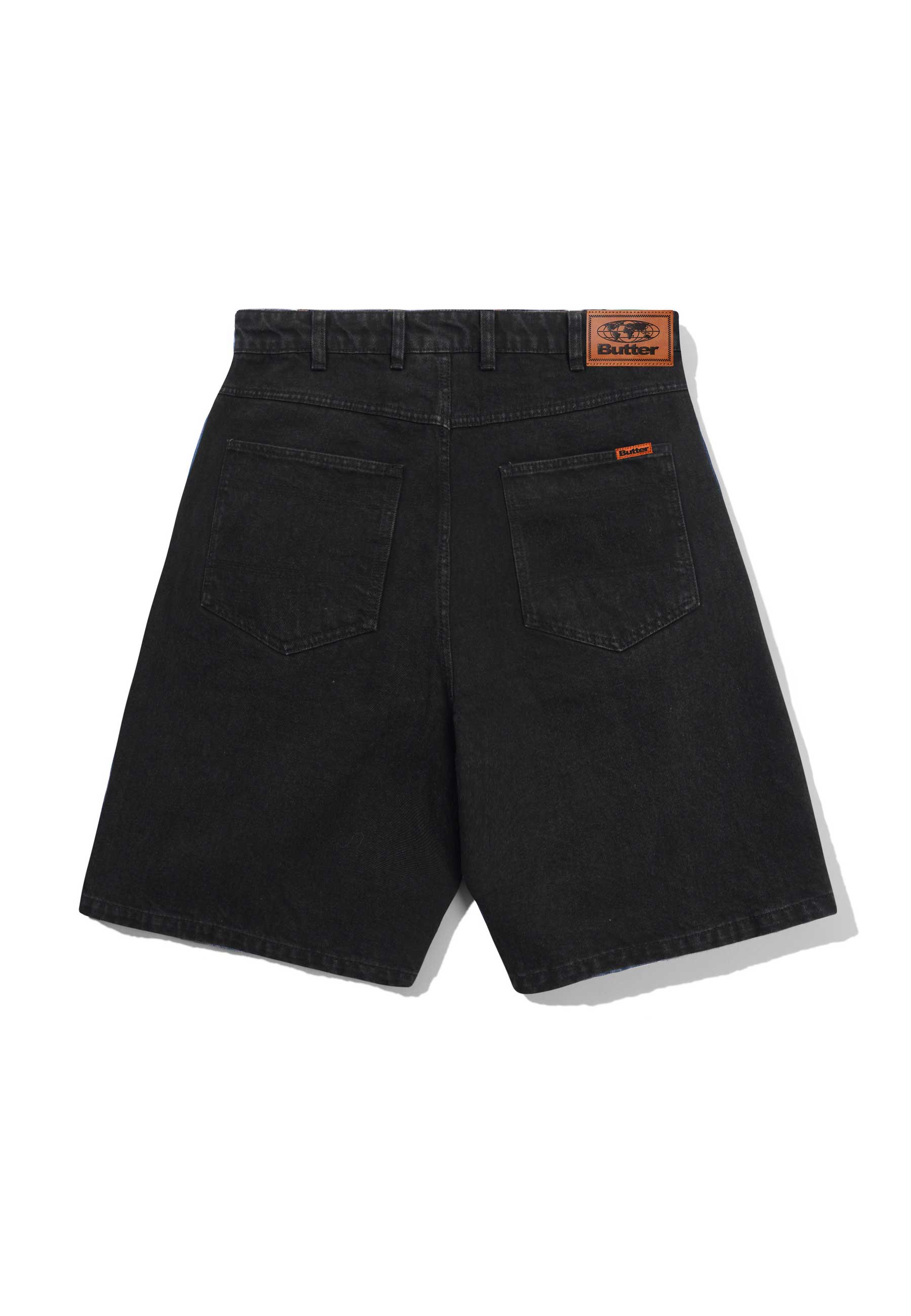 Butter Goods Baggy Denim Shorts (Flat Black) - Image 2
