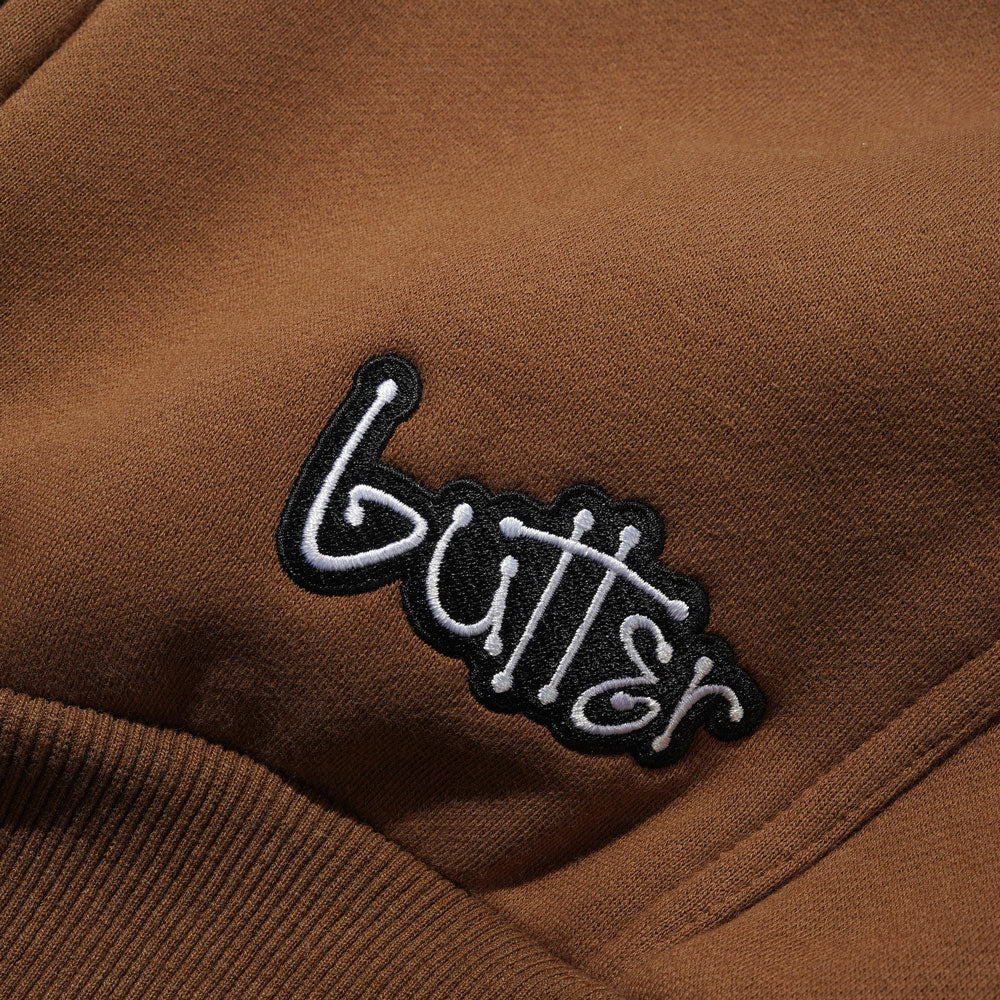Butter Goods 'Connection' Zip-Thru Hood (Brown) - Image 2