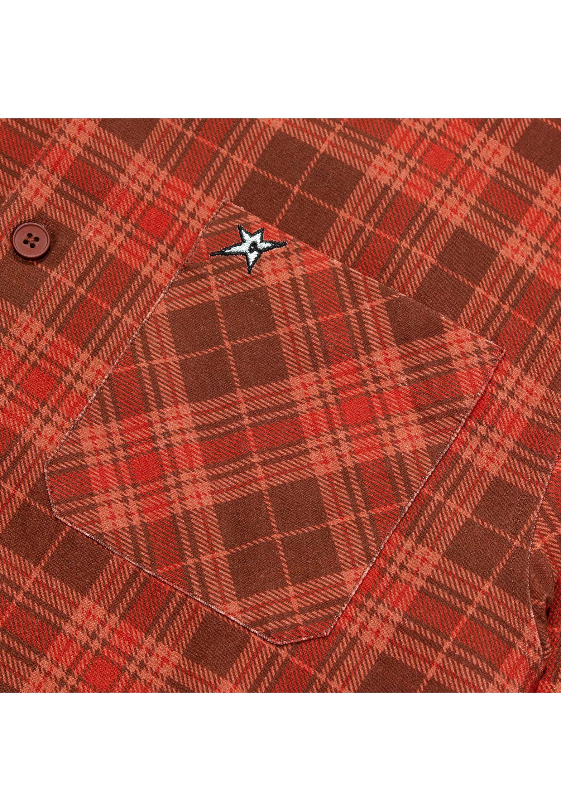 Carpet Company Plaid Canvas Button Up Shirt (Brown) - Image 4