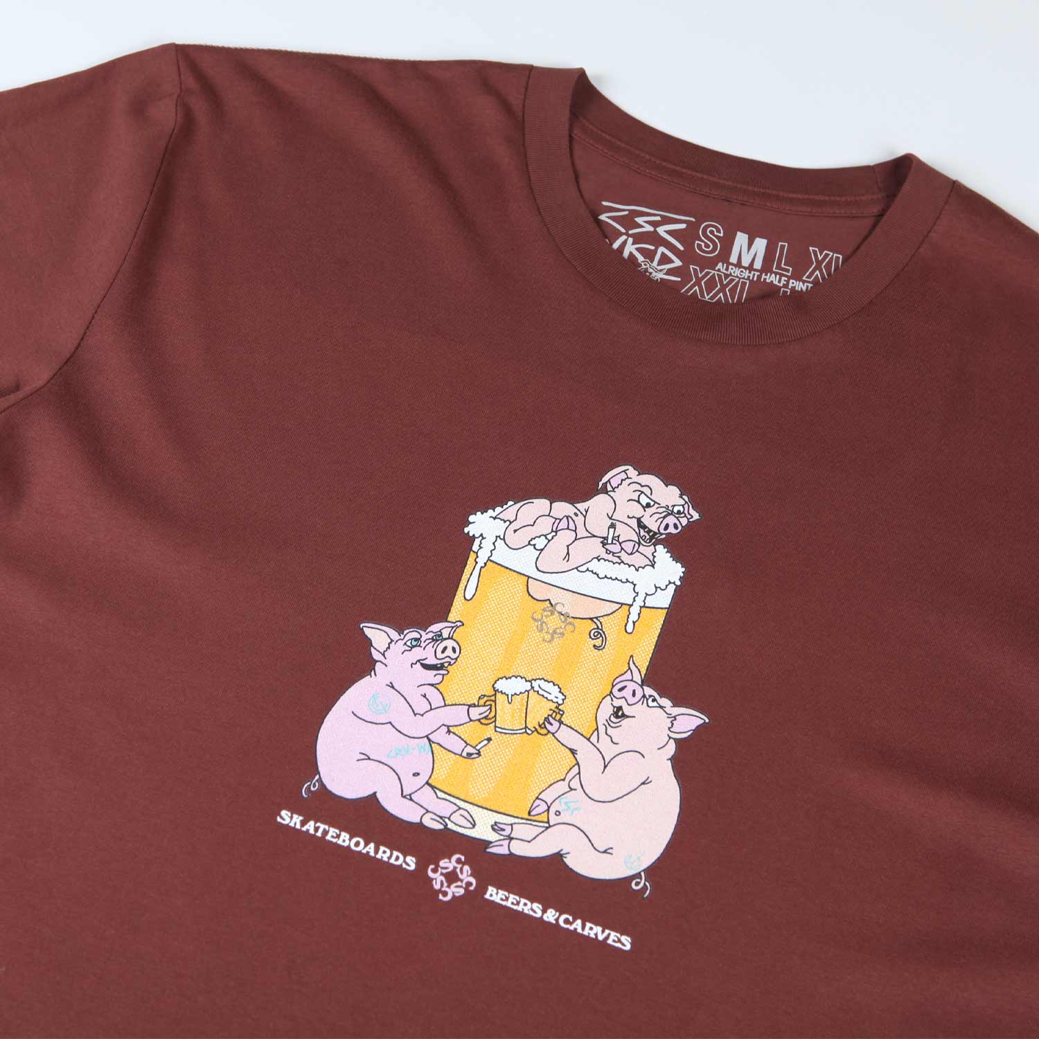 Carve Wicked X CSC 'King of Pigs' T-Shirt (Brown) - Image 2