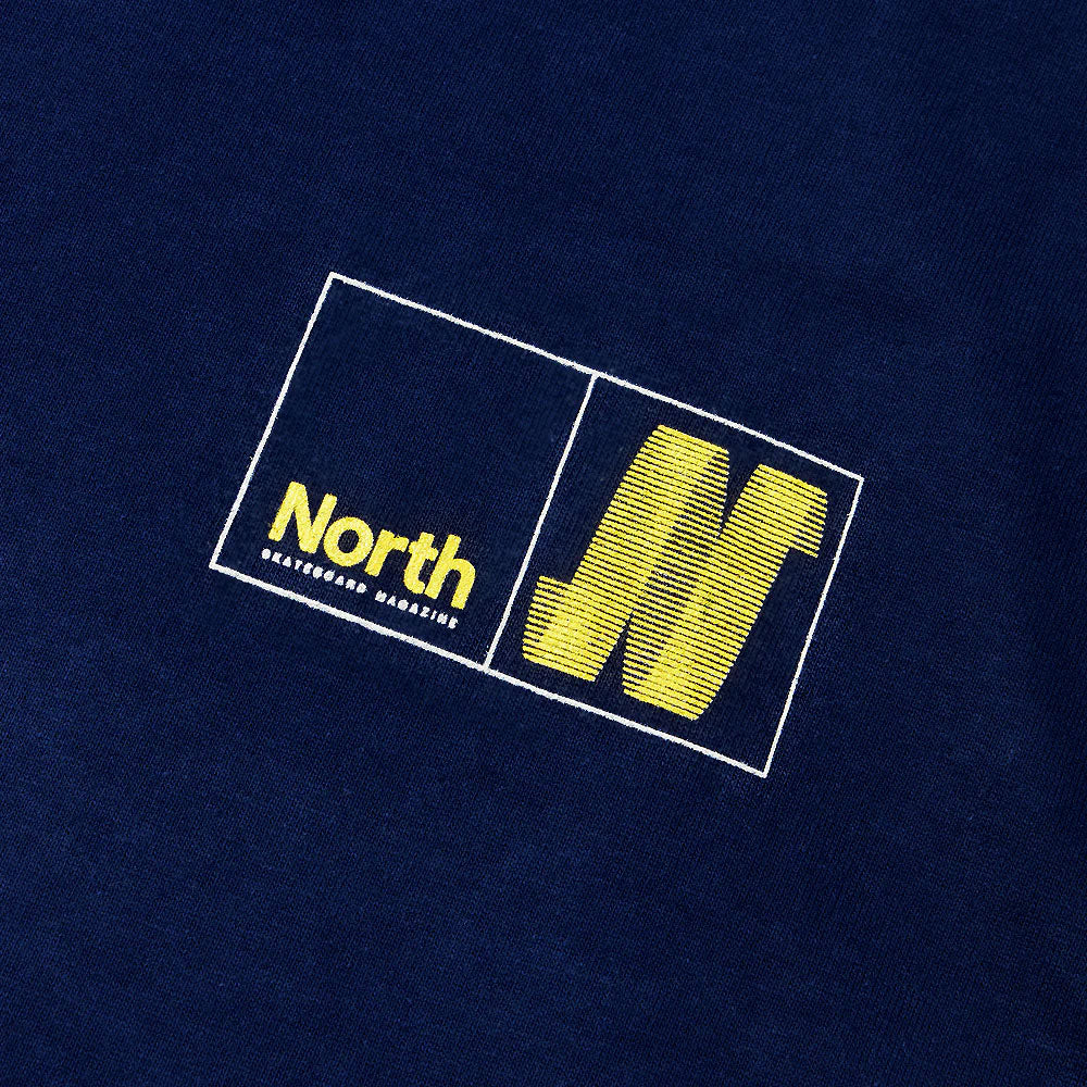 North 'N Logo' T-Shirt (Navy / Amber / Smoke) - Image 4