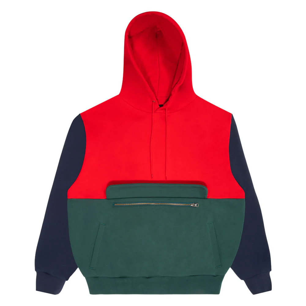 Sci-Fi Fantasy 'Colorblocked' Hood (Red / Green) - Image 2