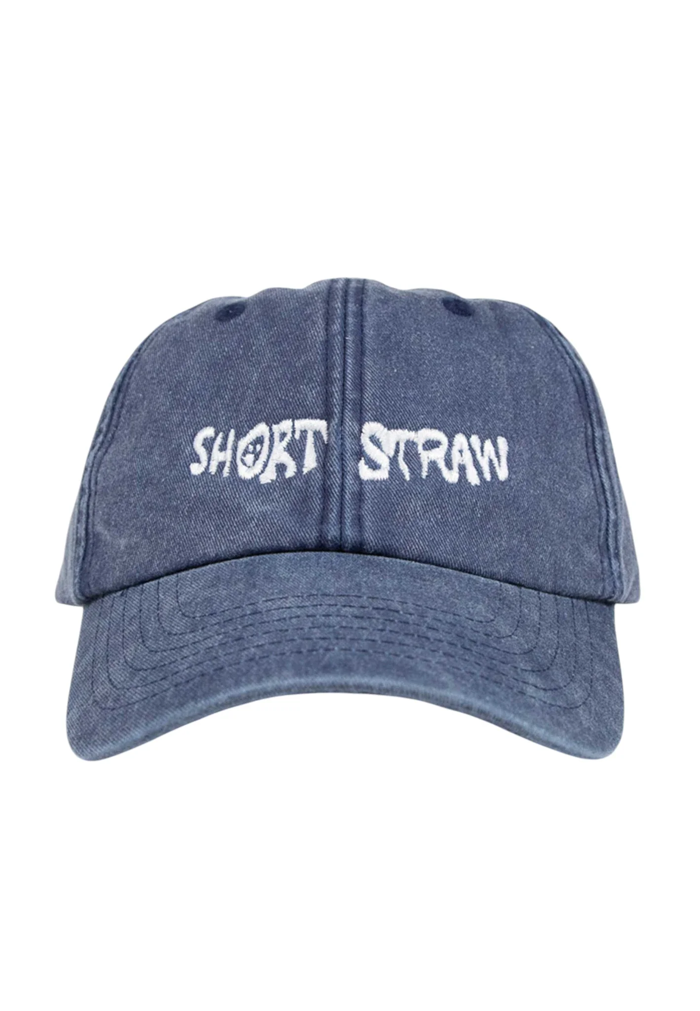 Short Straw 'Warped' 6 Panel Cap (Denim)