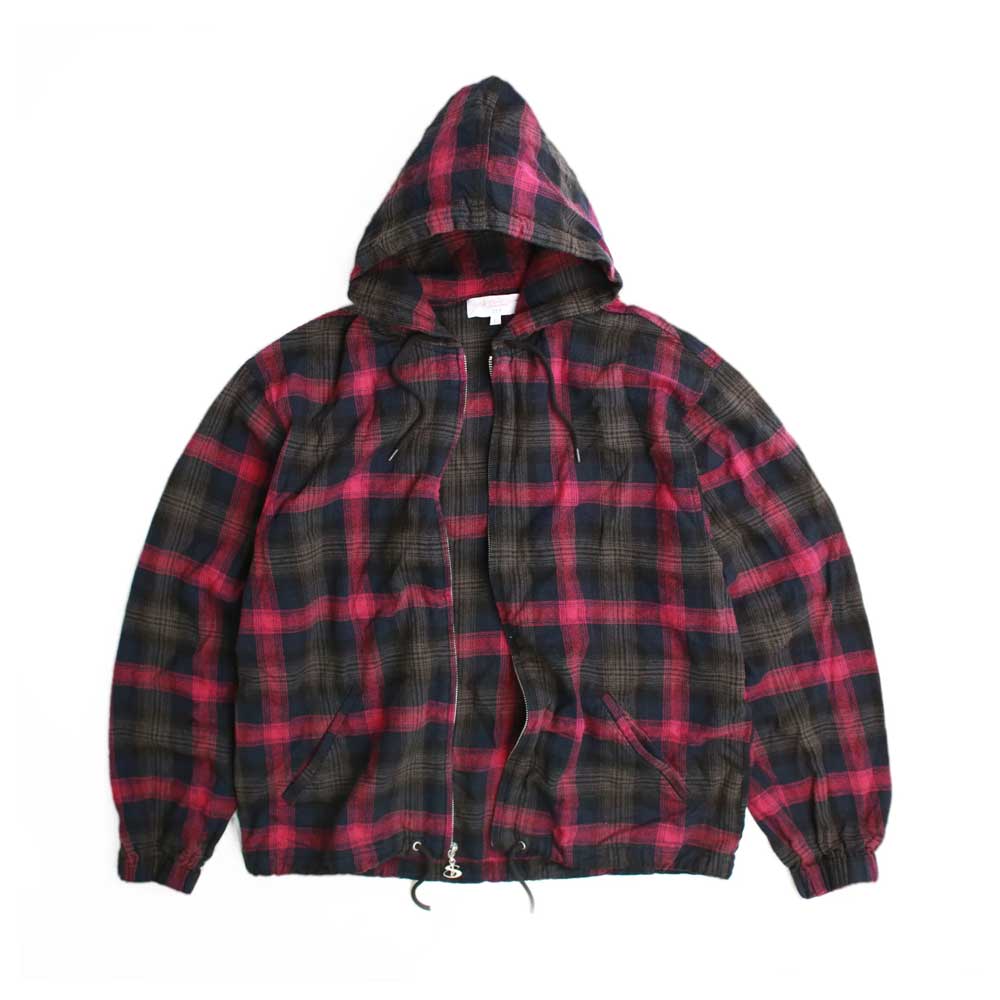 Yardsale 'Tartan' Zip Hood Jacket (Burnt Red) - Image 2